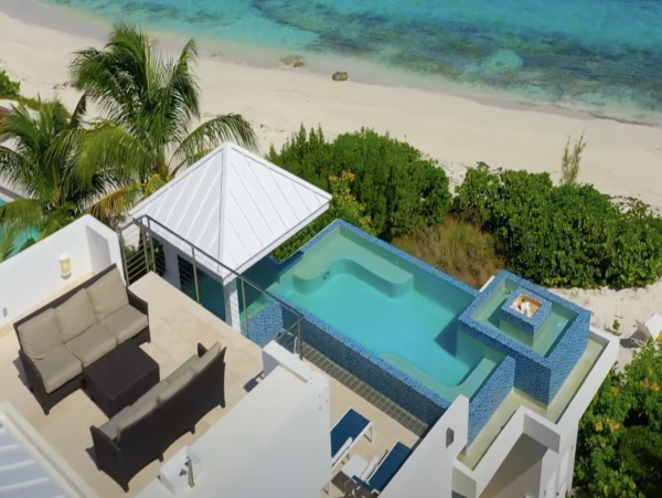 Luxury Three Level Beachfront Vacation Villa Turks & Caicos